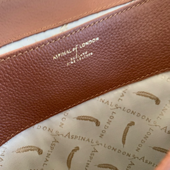 NWOT Vintage 2 tone Aspinal of London Mollie Satchel. - Picture 11 of 15